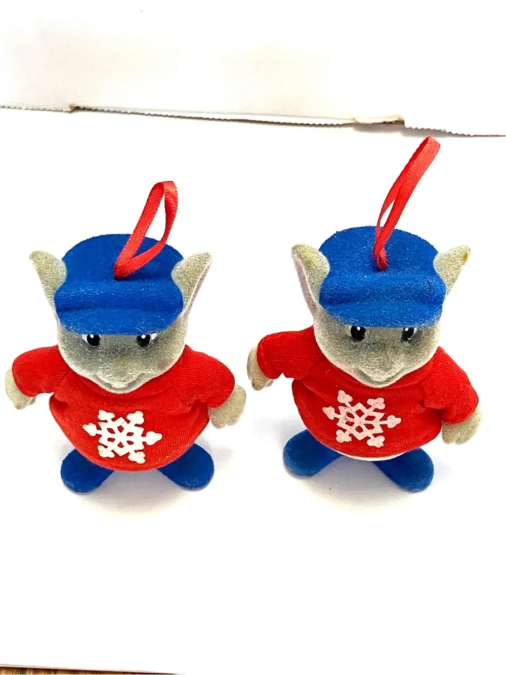 Disney 1990 Rescuers Down Under Bernard Flocked Ornaments Set Of  Read